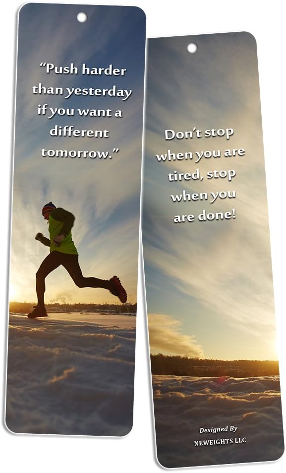 Inspirational Quotes Bookmarks Cards (12-Pack) for Inspiring and Encouraging Men and Women - Stocking Stuffers Encouragement Tool - Bible Study Church Supplies Teacher Classroom Incentive Gifts