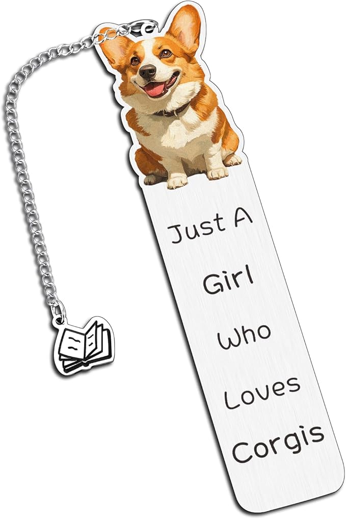 Cute Corgi Gifts for Corgi Lovers Dog Bookmarks for Reading Women Dog Lovers Book Lover Gifts Just a Girl Who Loves Dogs Christmas Stocking Stuffers Gifts for Corgi Mom Owner Dog Themed Gifts