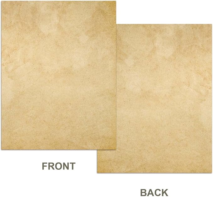 Stationary Paper for Writing Letters - Vintage Antique Letterhead Paper, Letter Size Stationery Writing Paper, 100 Sheets Double-Sided Invitation/Decorative Printer Paper, 8.5" x 11"