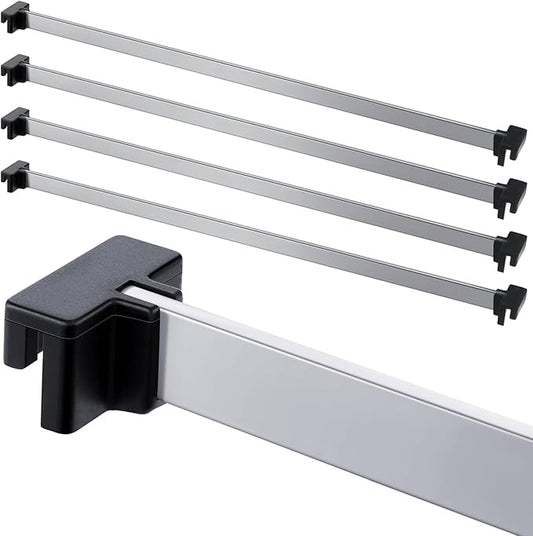 Epakh 8 Pieces Metal Hanging File Rail Clip File Divider Rail Clips 4 Pieces File Cabinet Rails for Hanging File Folder Frame for File Storage