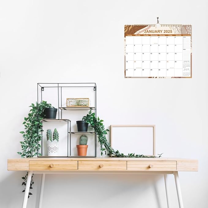 2025 Calendar - Calendar 2025-2026 18 Month Planner from January 2025 to June 2026, Calendar 2025 with Thick Paper, 11" x 14.5", Gold Leaf