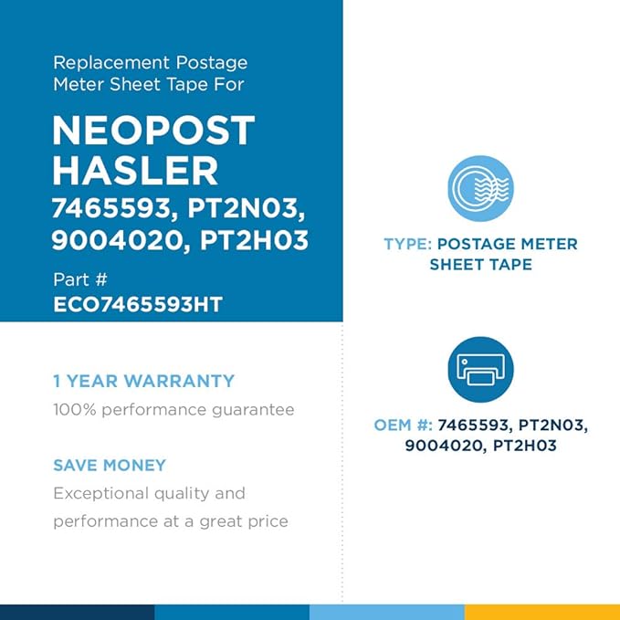 NuPost Brand Replacement Postage Meter Tape Replacement for Quadient Hasler 7465233-01