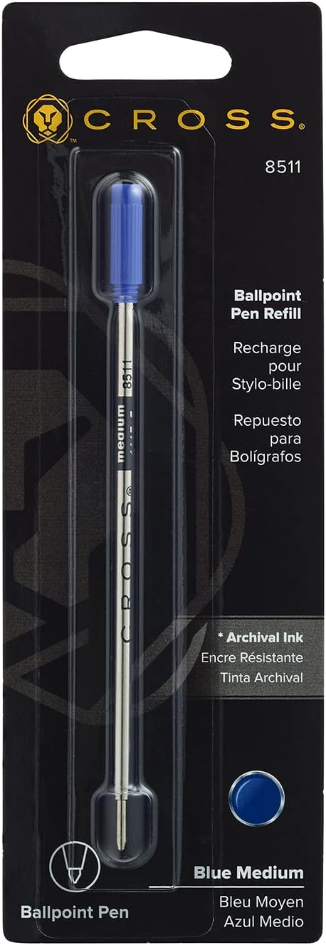 New+Cross blue medium ball-point pen refill
