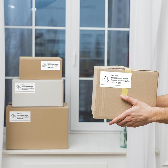 12 Rolls 4" X 2" Barcode Labels, 750/Roll - Direct Thermal Labels Compatible with Zebra & Rollo Printers