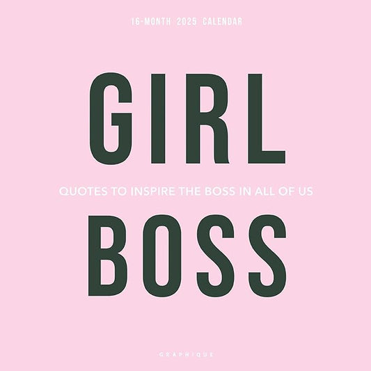 Graphique 2025 Girl Boss Wall Calendar | 12” x 12” | Thick Paper | Home & Office Organizer | Large Monthly Grid | 3 Languages & Marked Holidays | 4 Month Preview Page for 2026