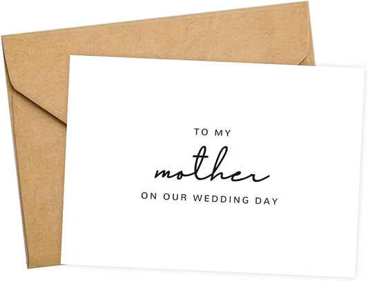Wedding Day Card for Mother, Mother Of The Bride/Groom Gifts, To My Mother On Our Wedding Day. （Mother B）, 6*4