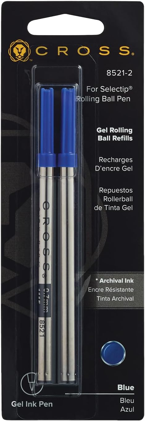 Cross Selectip Gel Rollerball Pen Refill - Blue - Dual Pack