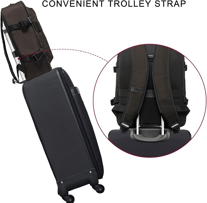 Travel Backpack 17L Lightweight Casual Small Carry-on Daypack 15-inch Laptop Notebook, Underseat Overnight Weekender, Khaki Green