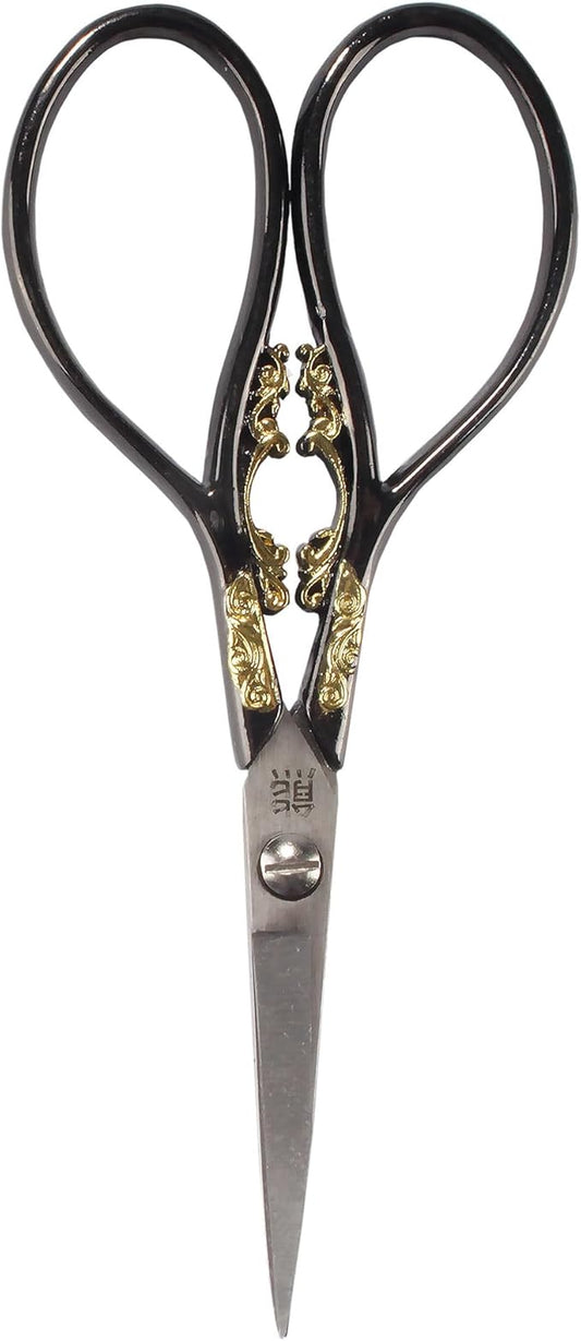 JubileeYarn Scrollwork Embroidery Craft Scissors - Black - 1 Scissor