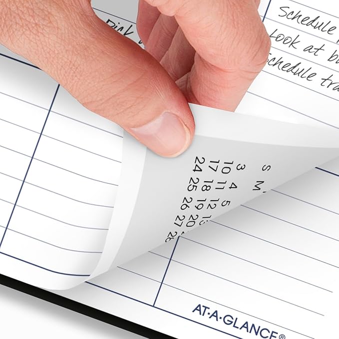 AT-A-GLANCE Planner 2024-2025 Academic, Monthly, 8" x 12", Large, Flexible Cover, DayMinder, Black (AY200)