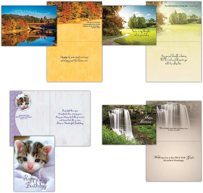 All Occassion Greeting Cards - King James Version Scriptures - Assorted Designs - 48 Count