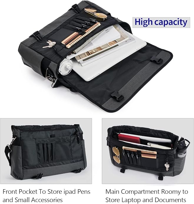 VEAGIA Messenger bag Laptop bag Briefcase Molle system Tactical style Detachable shoulder strap Shoulder Bags