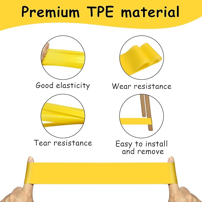 20 Pack Chair Bands for Kids with Fidgety Feet, ADHD Tools for Kids, ROOKEA Sensory Room Must Haves for Adhd Kids Fidget Chair Bands Autism Classroom Must Haves ADHD Tools for Classroom Home Chairs