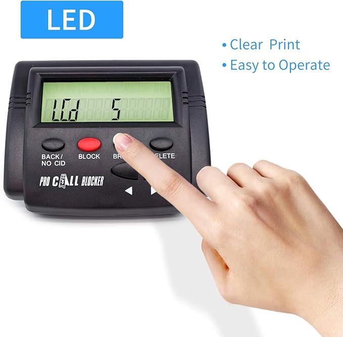 Bisofice Call Blocker for Landline Phones Telephone 2000 Caller ID Box Blocking One Touch Number Block Device Block Unwanted Robocalls and Nuisance Calls