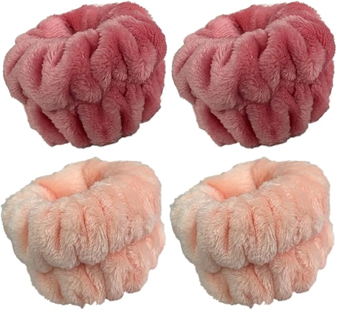 2 Pairs Wrist Washband for Women Washing Face, Wrist Spa Washband Absorbent Wristbands, Prevent Liquids from Spilling Down Your Arms