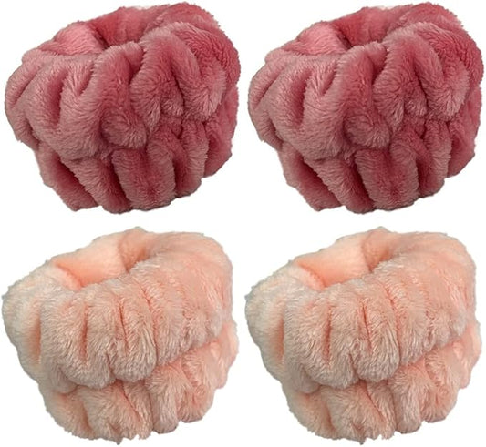 2 Pairs Wrist Washband for Women Washing Face, Wrist Spa Washband Absorbent Wristbands, Prevent Liquids from Spilling Down Your Arms