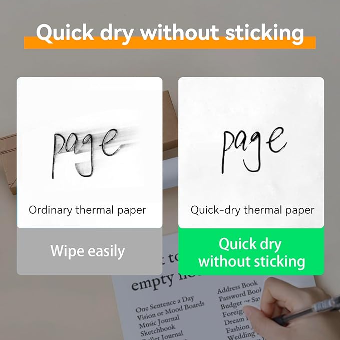 A4 Thermal Printer Paper 4 Roll, 8.3 inches Wide, Fax Paper, Compatible with PeriPage A40, M08F, MT810 and Other Portable Thermal Printers (4 Rolls | 8.3''x23')