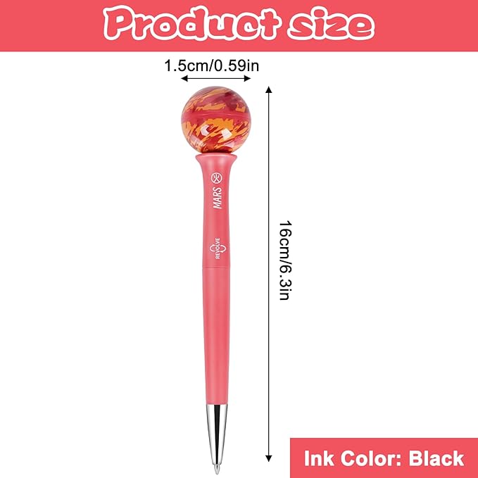 Rotating Gel Ink Rollerball Mars Pen, 1.0mm Black Nib, Students Decompress the Rotary Pen,with Quick-Drying Ink Suitable for Schools, Offices