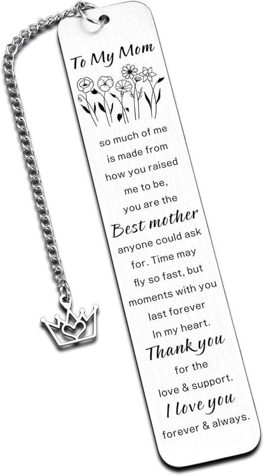 Mother of The Bride Gifts, Mother’s Day Gifts, Best Mom Ever Bookmark for Mom Mother Mommy Grandma from Teens Valentine’s Day Christmas Gift Book Lovers Gift