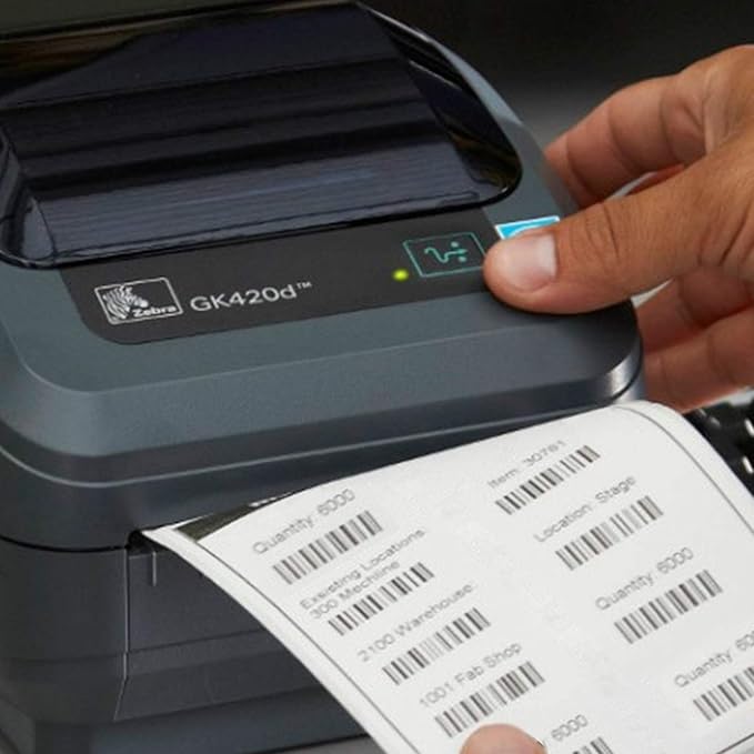 4 Rolls 4" x 6" Direct Thermal Shipping Label Compatible for Zebra 2844 ZP-450 ZP-500 ZP-505 Printers, Permanent Adhesive, Perforated Postage Label Paper - 450 Labels/Roll, 1" Core