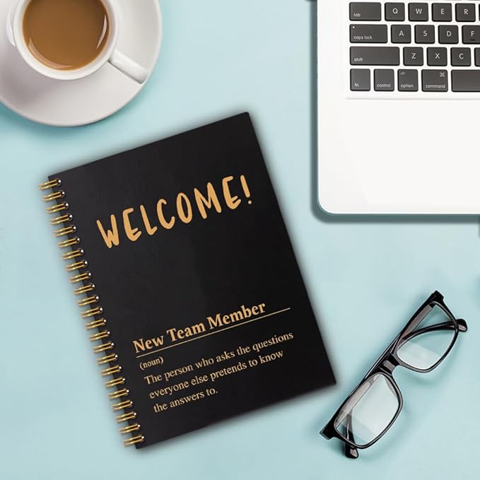 Welcome New Team Member 160 Blank Pages Spiral Notebook, New Hire Gifts for Colleague, New Job Gifts for Coworkers, New Employee Welcome Gifts, Team Notebooks for Employees, Team Member Gifts