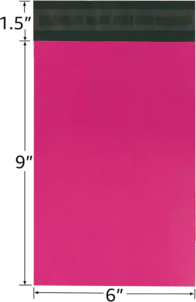 Colored Poly Mailers Pack of: Be creative with your packaging with Colored mailers (Pink, 6" x 9" pack of 1000)