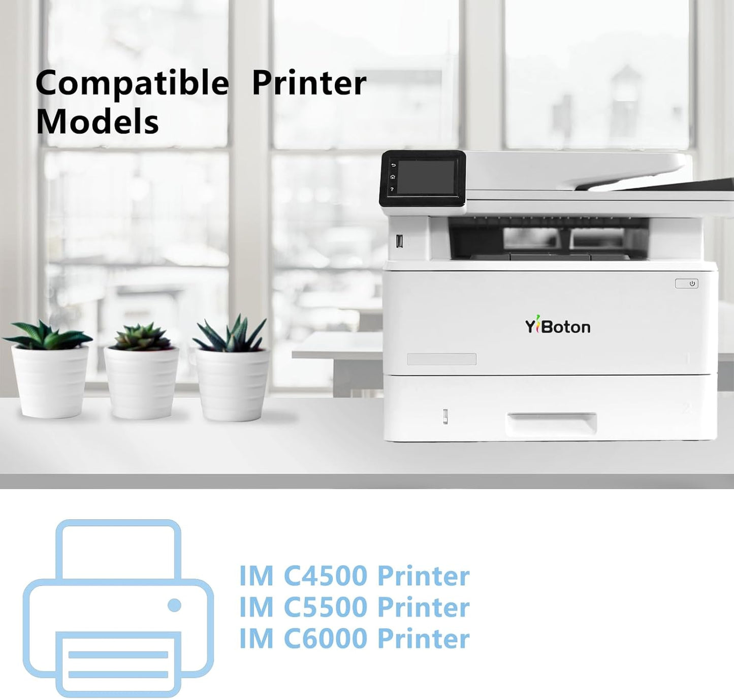 IM C4500 IM C6000 IMC4500 IMC6000 Toner Cartridge 842279 842280 842281 842282 Replacement for Ricoh IM C4500 IM C5500 IM C6000 Printer(4 Pack Black Cyan Magenta Yellow)