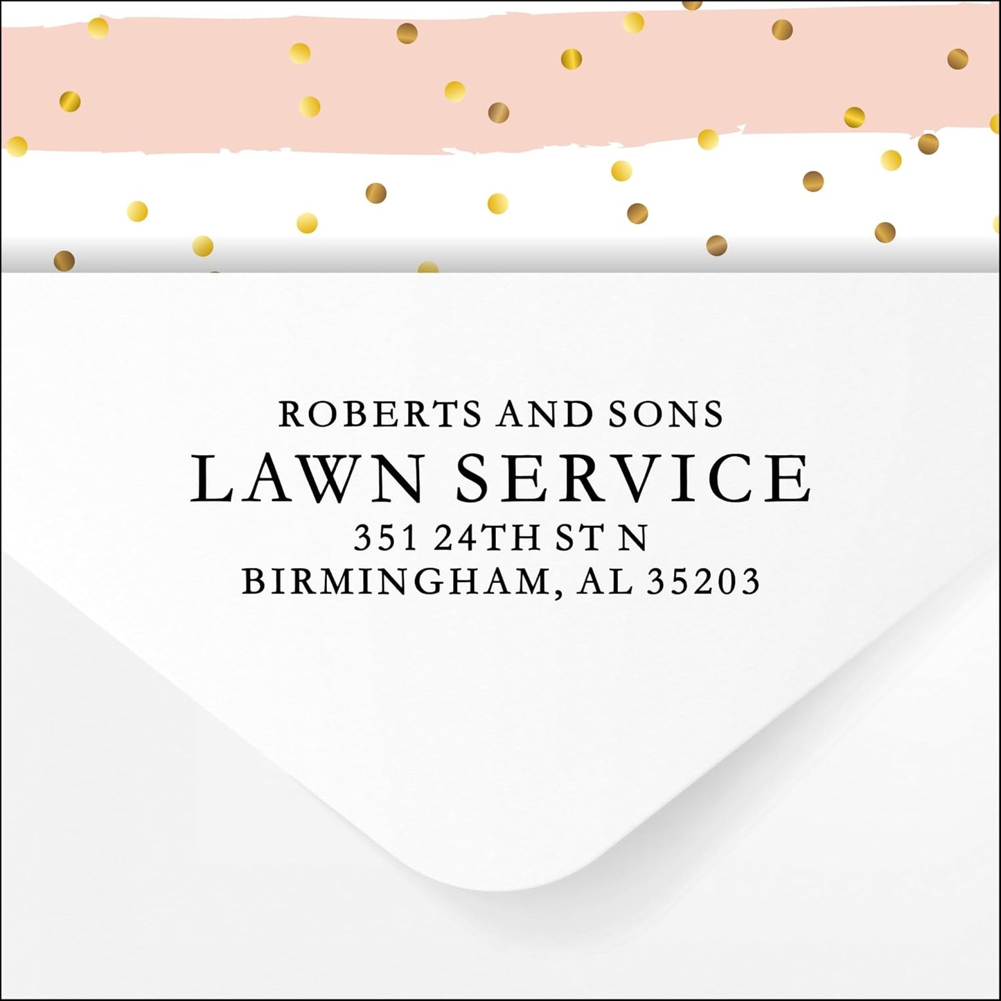 Self Inking Return Address Stamp - Custom 4 Line Personalized Address Stamp for Envelopes, Wedding Invitations, Business, Mailing Labels, Black Ink (All Serif)