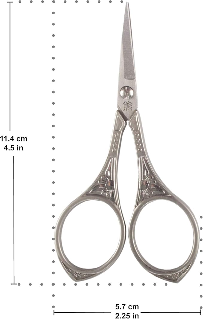 JubileeYarn Sun Motif Embroidery Craft Scissors - Brushed Nickel - 1 Scissor
