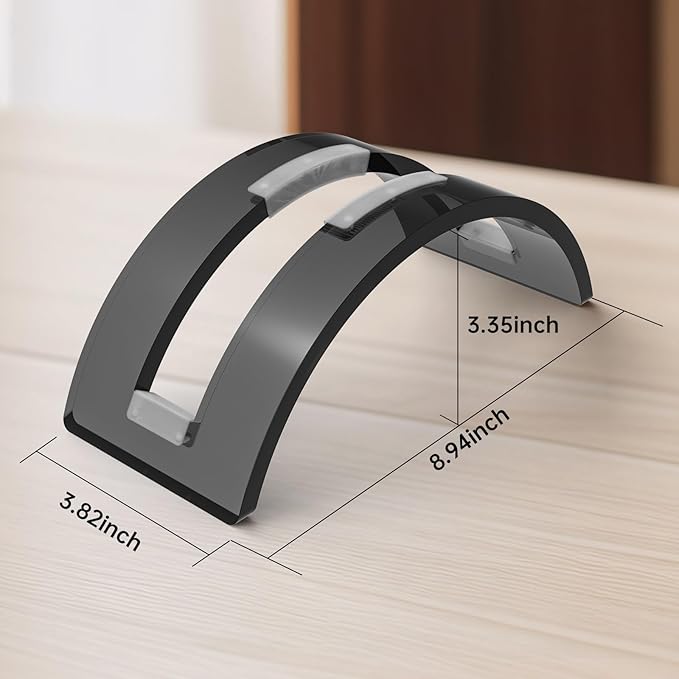 Black Acrylic Vertical Laptop Stand, Premium Transparent Desktop Notebook Dock, Space-Saving Vertical Laptop Holder for MacBook, IPAD, Book