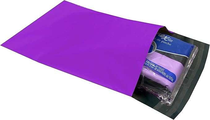 Colored Poly Mailers Pack of: Be creative with your packaging with Colored mailers (Purple, 6" x 9" pack of 200)