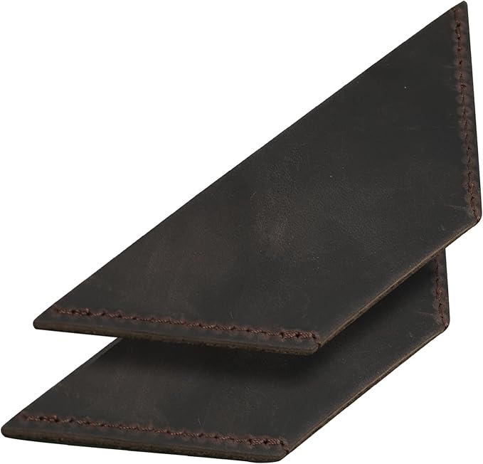 Londo Genuine Leather Handmade Bookmark (Set of 2) (Triangle, Chestnut)