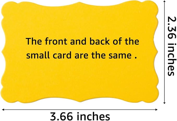 120 Pieces Small Mini Business Cards Vintage Assorted Colors Blank Note Gift for Business Cards, Gift (5 Yellow)