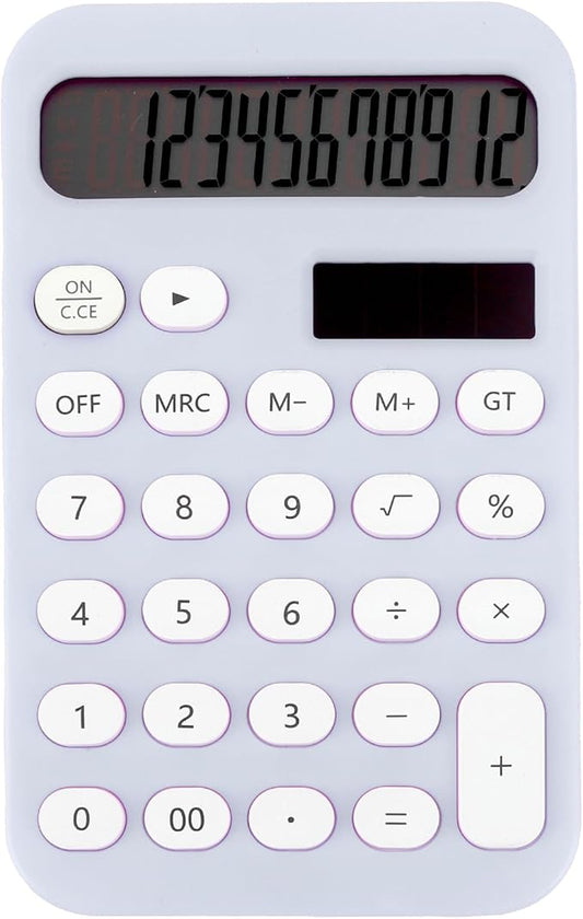 Small Calculator Basic Calculator Cute School Supplies for Girls Purple Desk Accessories Kids Calculator Desktop Calculator Pocket Calculator Office Desk Accessories Solar Calculator Small