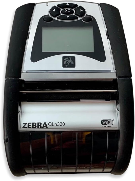 Zebra QLn320 Mobile Barcode Label Printer | Wireless Bluetooth and WiFi | 3 Inch, Direct Thermal, Belt Clip, Charger (Renewed)