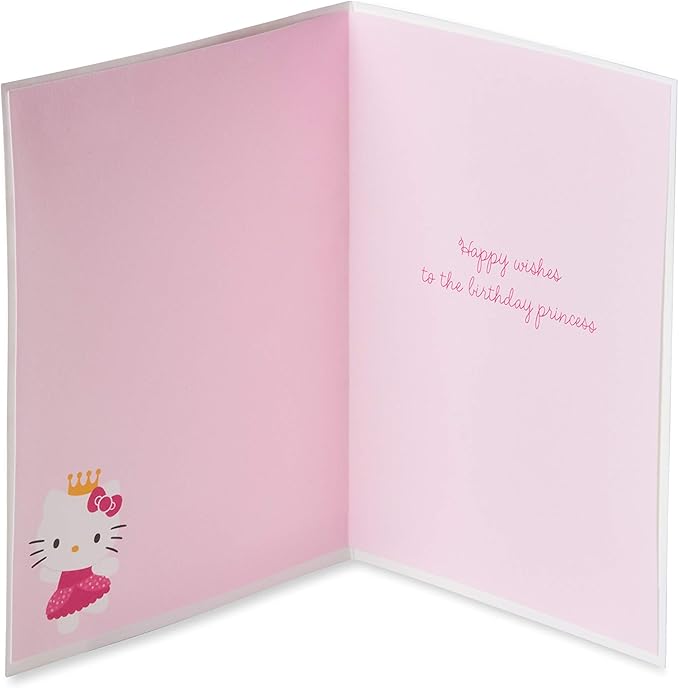 Papyrus Hello Kitty Birthday Card for Girl (Birthday Princess)