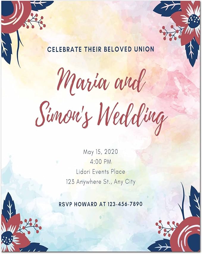 DUGUTUL Watercolor Stationary Paper, 100 gsm Printer Paper 8.5 x 11, 12 designs, Double-Sided, Colored Paper for Writing Letters and Invitations, Writing Paper for Business or Personal Use (96)