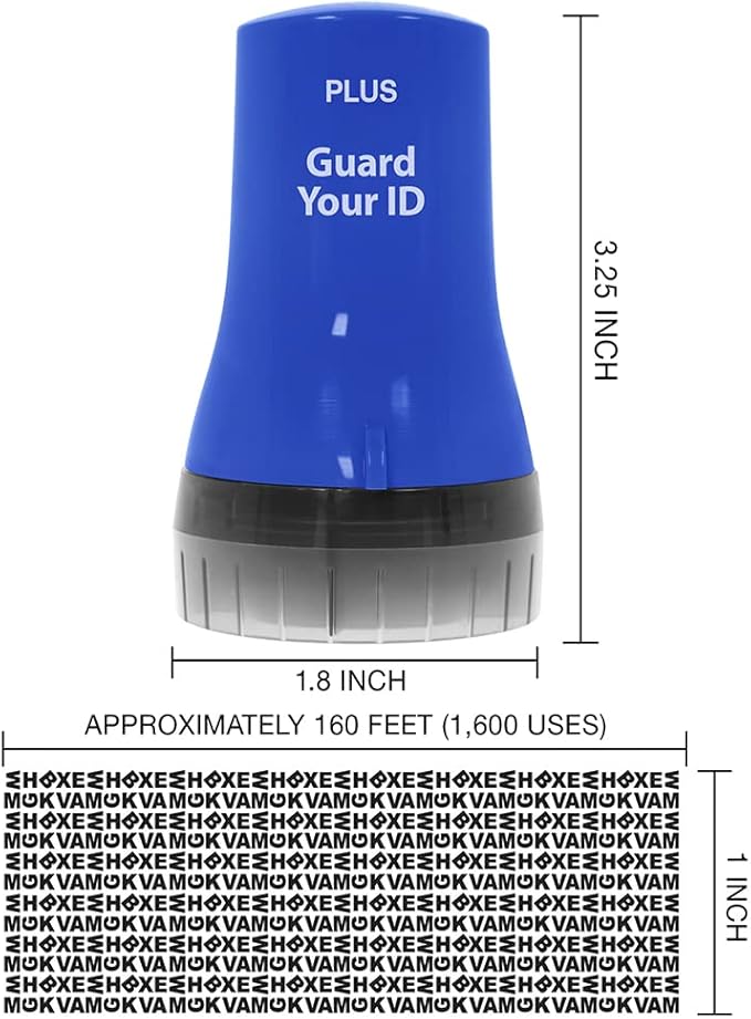 Advanced ID Roller 3-Pack Wide (Blue, Pink, Purple) - Protect Your Privacy & Prevent Identity Theft with Guard Your ID Theft Protection, ASOTV