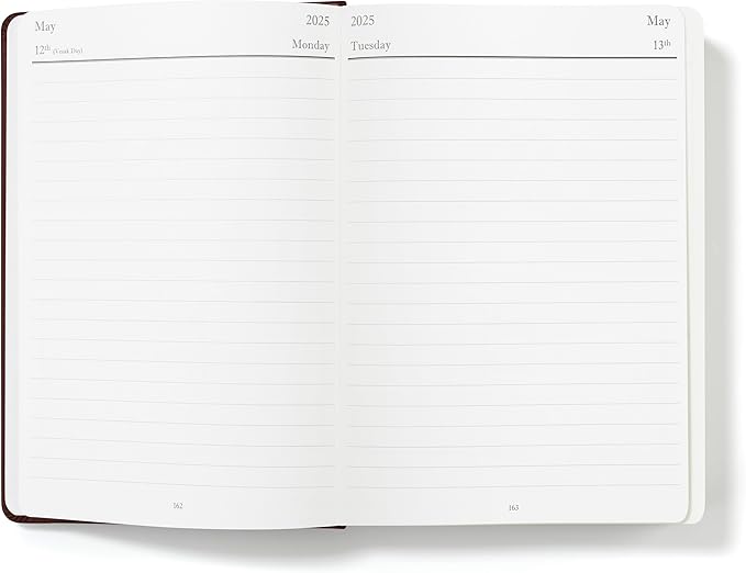 Wykeham's Executive 2025 Daily Journal Planner – Customization Available (Personalized Conker, 8.5"×5.5")