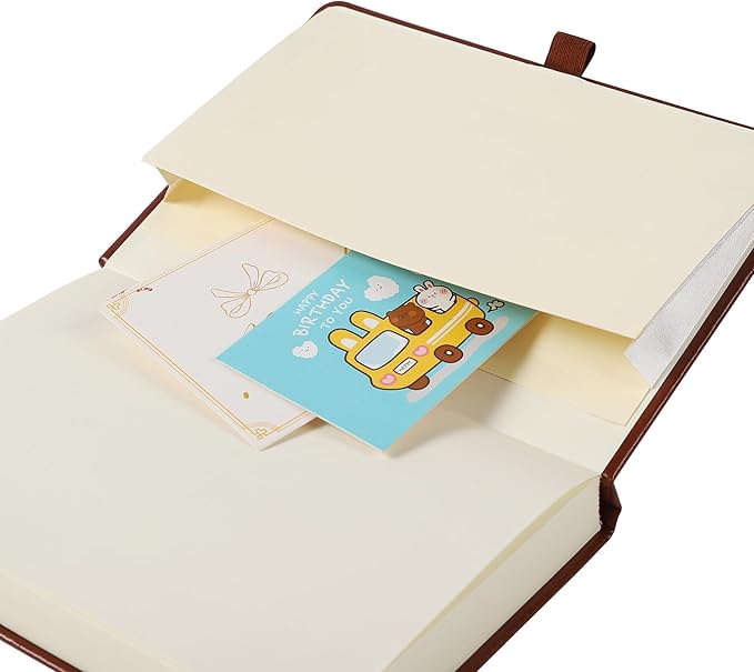 Journal Notebook Journal for Men/Women Journals for Writing A5 180Sheets 360Pages College Ruled Notebook 100gsm Lined Paper Leather Hardcover Journal 5.9'' X 8.4'' (Brown)