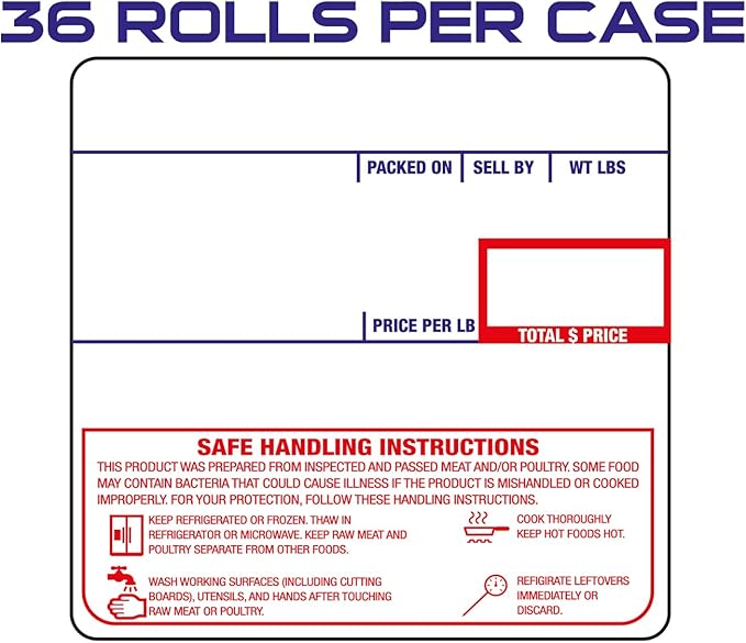 CEPRICO - CAS 8040 Scale Labels | 36 Rolls for CAS Scales | CAS lst-8040 Printing Scale Label | Quality for CAS Digital Scale | UPC Safe Handling | CAS lp 1000 | 500 Labels for Scales | Try It