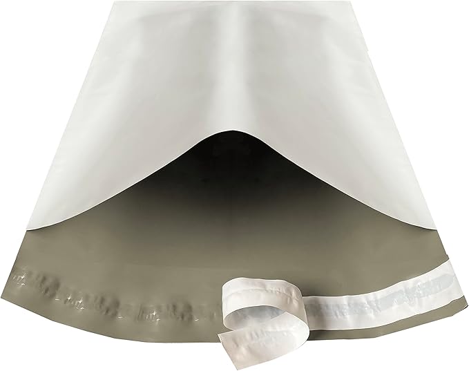 Colored Poly Mailers Pack of: Be creative with your packaging with Colored mailers (White, 12" x 15.5" pack of 250)