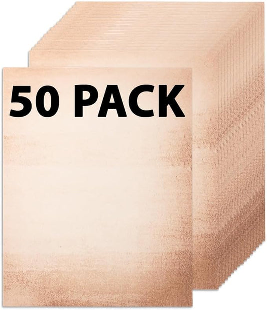 50 Pack Decorative Vintage Paper | Vintage Stationary Paper | Use for Creating Timeless Writing, Drawing, Sketches, Painting Projects | Ink Jet and Laser Printer Friendly | 8.5 x 11 Inches 50 Sheets