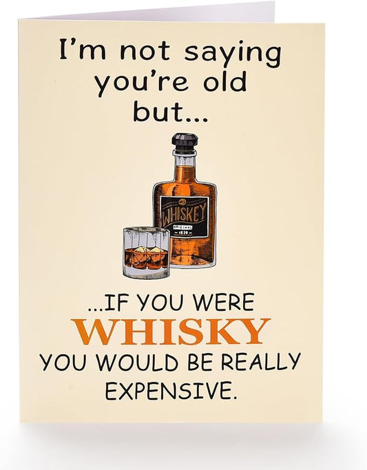 Funny Birthday Cards for Men, Humor Happy Birthday Card Gifts for Husband, Him, Boyfriend, Dad, Brother, Unique Birthday Greeting Cards Gifts with Envelope