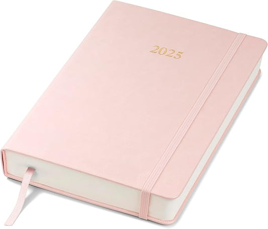 Wykeham's Executive 2025 Daily Journal Planner – Customization Available (Rose, 8.5"×5.5")