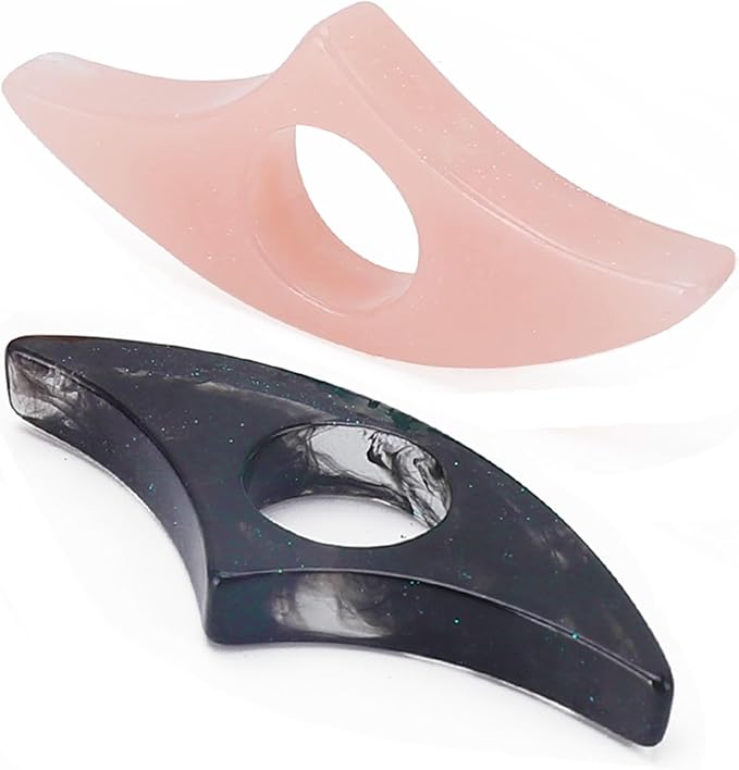 Thumb Book Page Holder for Reading 2Pack，Starry Ring Opener Bookmark，Readers Reading Finger Holder Book Lovers Gifts (Pink,Black)