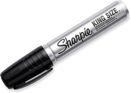 Sharpie King Size Permanent Marker, Large Chisel Tip, Great for Poster Boards, Black, 4 Count