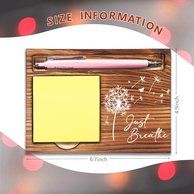 Just Breathe Mental Health Signs, Just Breathe Therapy Office Inspirational Quotes, Psychology Decor for Treatment Office School Classroom, Psychotherapist Self-Stick Note Pad Holders-DW57