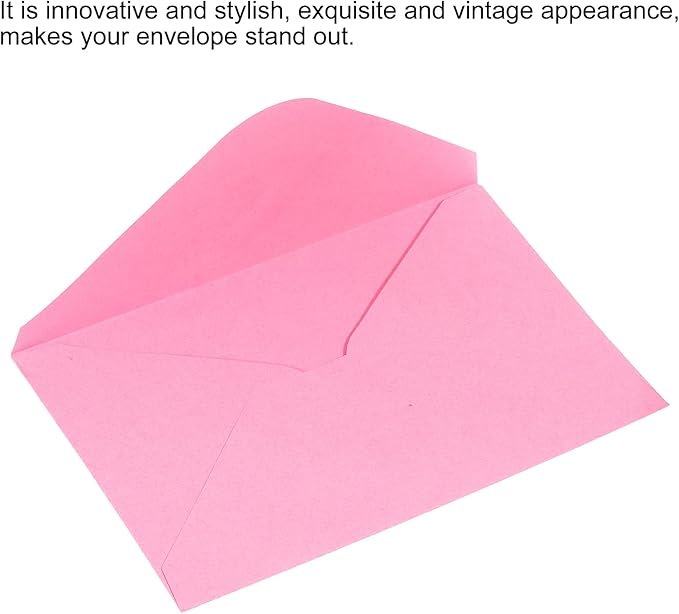 PATIKIL Mini Envelopes, 50 Pack Gift Cards Business Cards Envelope for Greeting Weddings, Pink