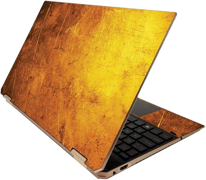 MightySkins Skin for HP Spectre x360 15" (2020) - Textured Gold | Protective, Durable, and Unique Vinyl Decal wrap Cover | Easy to Apply, Remove, and Change Styles | Made in The USA